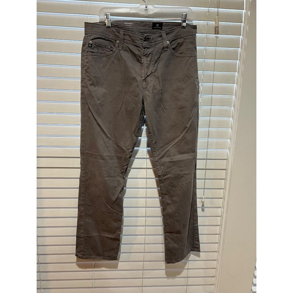 Adriano Goldschmied The Everett Slim‎ Straight Gray Pants - Size 33x29